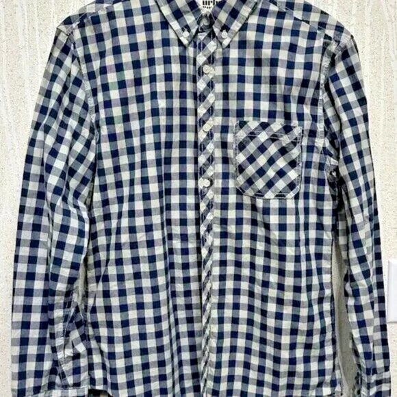 Urban Men's Long-Sleeved Checkered Cotton Shirt Size: M - Picture 1 of 5